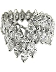 4.50 Ct Platinum Antique Style Marquee Diamond Cocktail Ring
