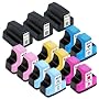 13 Pack of HP 02 Compatible Ink Cartridges: 3 Black + 2 Cyan, Magenta, Yellow, Light Cyan, Light Magenta by 4inkjets/LD