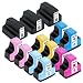LD © HP 02 Remanufactured Bulk Set of 13 Ink Cartridges: 3 Black + 2 Cyan, Magenta, Yellow, Light Cyan, Light Magenta