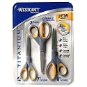Westcott Titanium Office Scissors - 3pk