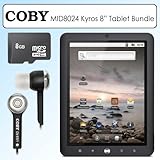 Coby MID8024 8 Inch Kyros 4G Android Touchscreen Internet Tablet Bundle