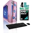 CybertronPC X-Cruiser 2 CANN4120RKS, Pink, AMD Athlon II X2 Dual Core (2.8GHz), 4GB DDR2, 500GB HDD, DVDRW with LightScribe, GeForce 9500GT, 350 Watt Power Supply, Windows 7 Professional 64-bit, 1 Year Parts & Labor Warranty