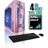 CybertronPC X-Cruiser 2 CANN4120RKS, Pink, AMD Athlon II X2 Dual Core (2.8G ....