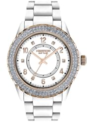 K&BROS Womens 9550-2 Icetime Fashion Three Hands Stones Watch
