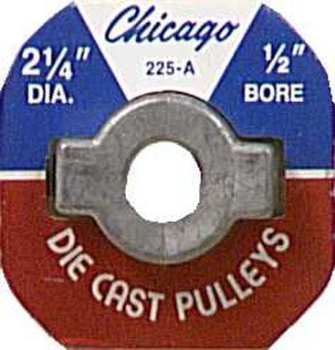 2-1/4 x 1/2 Inch Die Cast Pulley