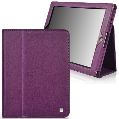 CaseCrown Bold Standby Case (Purple) for the new iPad & iPad 2 (Built-in magnet for sleep / wake feature)