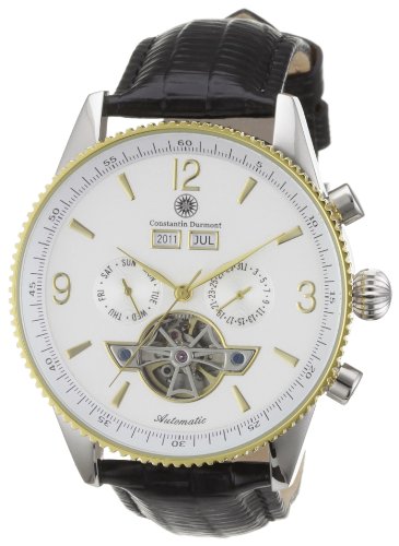 Constantin Durmont Herren-Armbanduhr XL Travis AnalogAutomatik Leder CD-TRAV-AT-LT-STGD-WH Preisvergleich