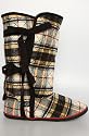 Sugar The Morigami Quilted Plaid Boot in Black Multi,Shoes for Women