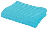 Elegant Baby Cable Blanket- Aqua