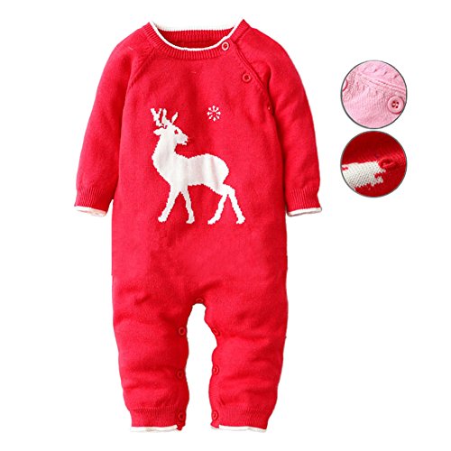ZOEREA Toddler Newborn Baby Romper Long Sleeve Christmas Sweater Knitted Sweater