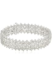 Sterling Silver 3 cttw Rose Cut Diamond Bracelet (3 Cttw, J Color, I3 Clarity), 7.25"