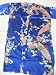 Women's 100% Thai Silk Robes- Asian Peacock Design- Deep Ocean Blue (Free Size)