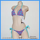 Low Rider Thong Bikini (Pretty Floral Print) A/B Cup