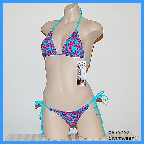 Low Rider Thong Bikini (Pretty Floral Print) A/B Cup