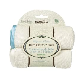 Bumkins Organic Cotton Burp Cloth 2-Pack - Dusty Blue