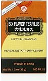 Liu Wei Di Huang Wan (Six Flavor Teapills), 200 ct, Min Shan