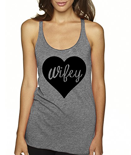 Wifey Love Heart Mrs Marriage Women's Fitness Tank Top By Superior Apparel