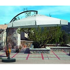 Sun Garden Ampelschirm "Easy Sun Parasol", anthrazit/beige Alurohrgestell anthrazit, Durchmesser 3,50m, 8-tlg