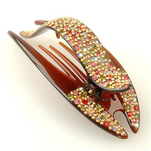 Glaize Rose Garden - Cubitas Avignon Collection (Made in France, Swarovski Crystals, Hair Comb)