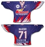 Evgeni Malkin Metallurg Magnitogorsk Russia League Away (Dark) Hockey Jersey - Size: Large