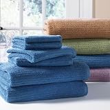 BrylaneHome 6-Pc. Quick Dry Towel Set (BLUE,0)
