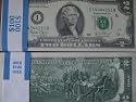 50 New Two $2 Dollar Bill Notes $100 and Fact sheet. Consecutive US BEP Pack Uncirculated Paper Money Currency