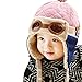 Mette Dresses Boys Hats Crochet Earflap Winter Warm Cap Hat Beanie Pilot Aviator Pink