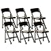 Black Plastic Toy Folding Chairs for WWE Wrestling Action Figures (Set of 6)