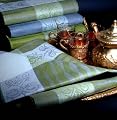 Luxury Linens, Manifica, Tea-Towels Set of 3 (20x28 inch  50x70 cm) by Armani International. Also see Table Cloth, Napkins and Table Runner in matching designs.