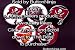 Set of 5 Tampa Bay Buccaneers Pins 1.25