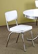 Set of 2 Retro Nostalgic Style White Finish Dining Chairs