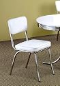 Furniture online: Set of 2 Retro Nostalgic Style White Finish Dining Chairs