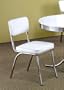 Set of 2 Retro Nostalgic Style White Finish Dining Chairs