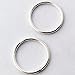 Solid Sterling SILVER Hinged Hoop Earrings,12mm,for men, women, or kids, for nose, ears,lips,brow