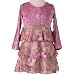 Toddler Girls Spring Clothes MAUVE FLOWER Dress LIPSTIK Girl 2-4T