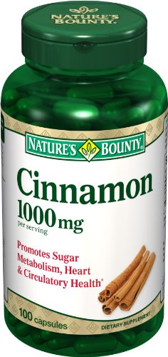 Nature's Bounty Cinnamon 1000mg, 100 Capsules 