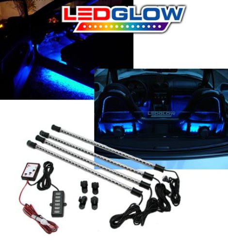 4pc. Expandable Blue Led Interior Kit