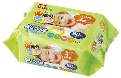 レック W効果赤ちゃんのおしりふき 80枚 3個パック