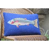 Fish Wool Hooked Pillow by AmityHome