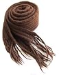 Pure Alpaca Natural Fiber Scarf - Handmade in Chestnut (100% Hand-knitted, Extra Long) Pure Alpaca Natural Fiber Scarf - Handmade in Chestnut (100% Hand-knitted, Extra Long)