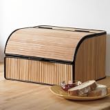 BrylaneHome Bamboo Bread Box (BAMBOO,0)