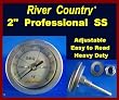 2" River Country Premium (RC-T2SS) Adjustable BBQ, Grill, Smoker Thermometer