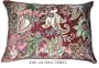 Decorative cushion cover or throw pillow from India - Pink color with velvet patch work, Velvet