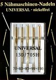 Produkt-Bild: 5 N&auml;hmaschinennadeln Universal "nickelfrei" 130/705H Flachkolben f&uuml;r N&auml;hmaschine