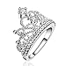 Fashion Beautiful Jewelry New Silver Crystal Princess Crown Fine Ring