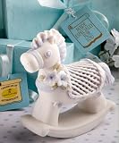 "Capodimonte-baby" Collection blue rocking horse favors