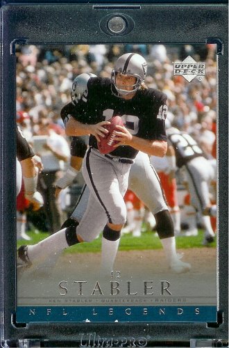 2000 Upper Deck Legends # 54 Ken Stabler Oakland Raiders Football Card - Mint Condition - Shipped In Protective ScrewDown Display Case!