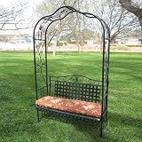 outdoor swing cushions  Corwin 42 Outdoor Garden Bench Patio Cushion Fabric: Tropique Raven