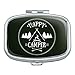 Happy Camper with Campfire Rectangle Pill Case Trinket Gift Box