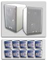 Acoustic Audio 10 Pair Indoor Outdoor Home Stereo Speakers 251W20PKG